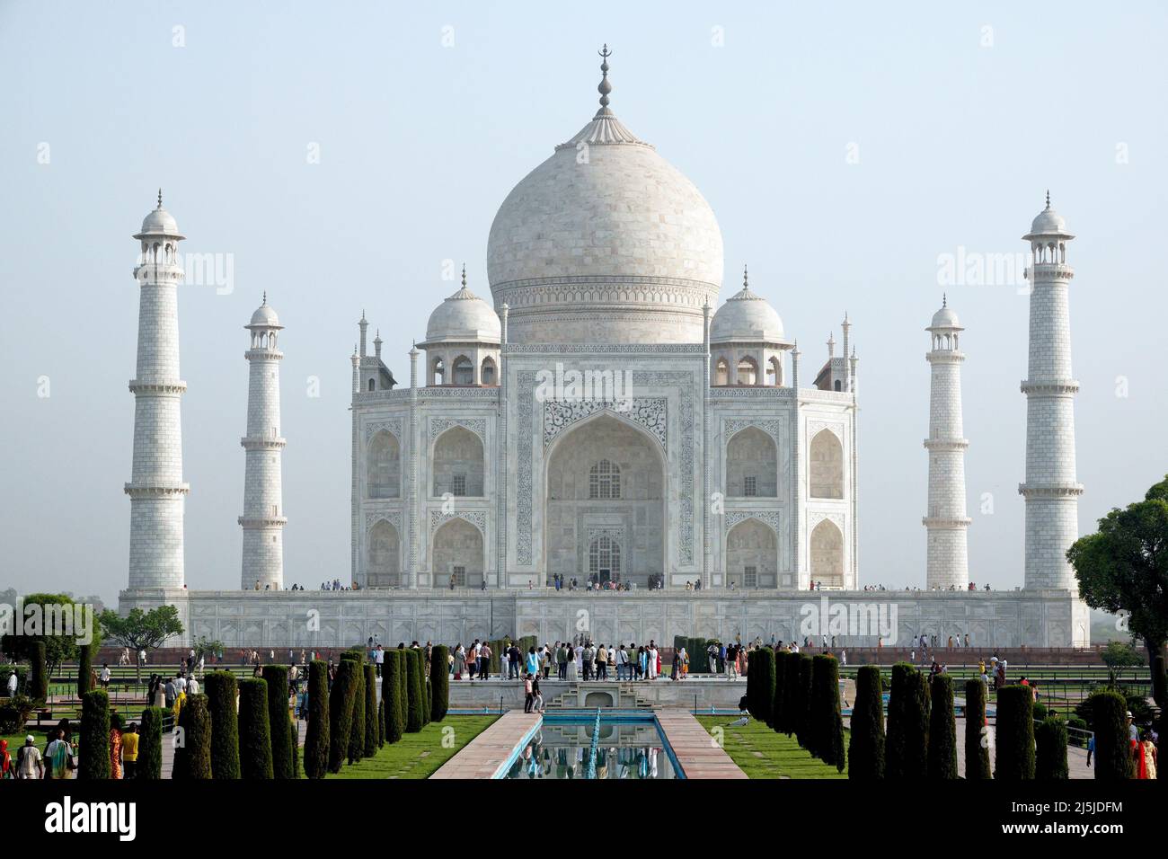 El Taj Mahal - Monumento del Amor Foto de stock