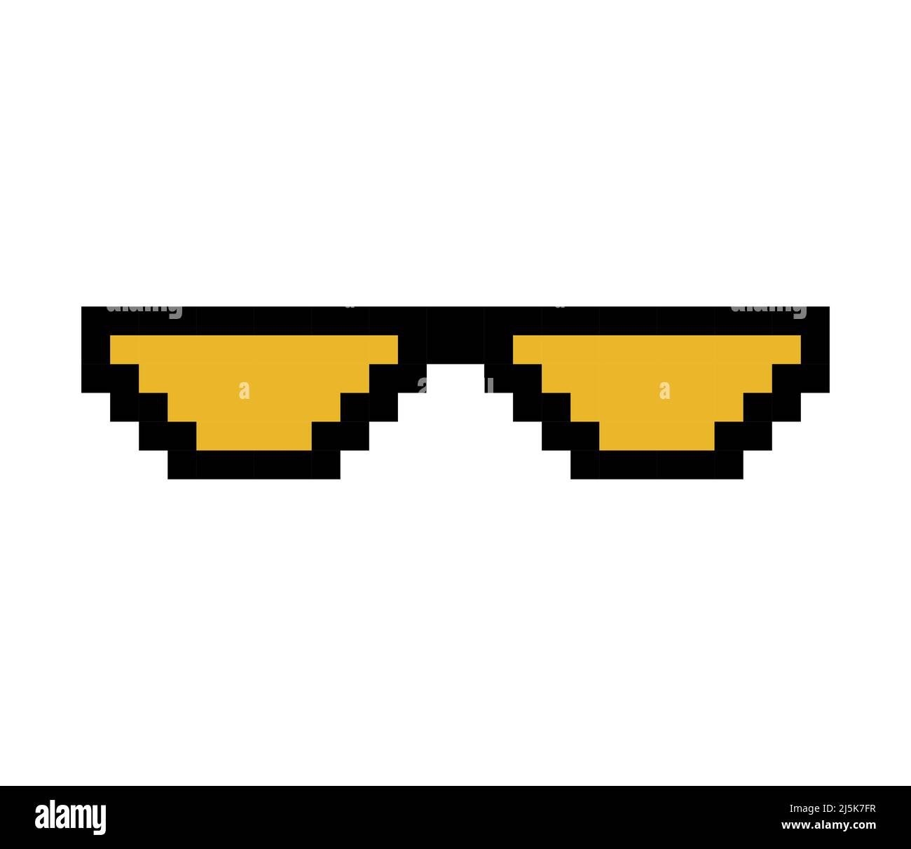 Divertido pixel retro cristal icono, estilo de vida meme gafas de sol thug,  vector ilustración Imagen Vector de stock - Alamy
