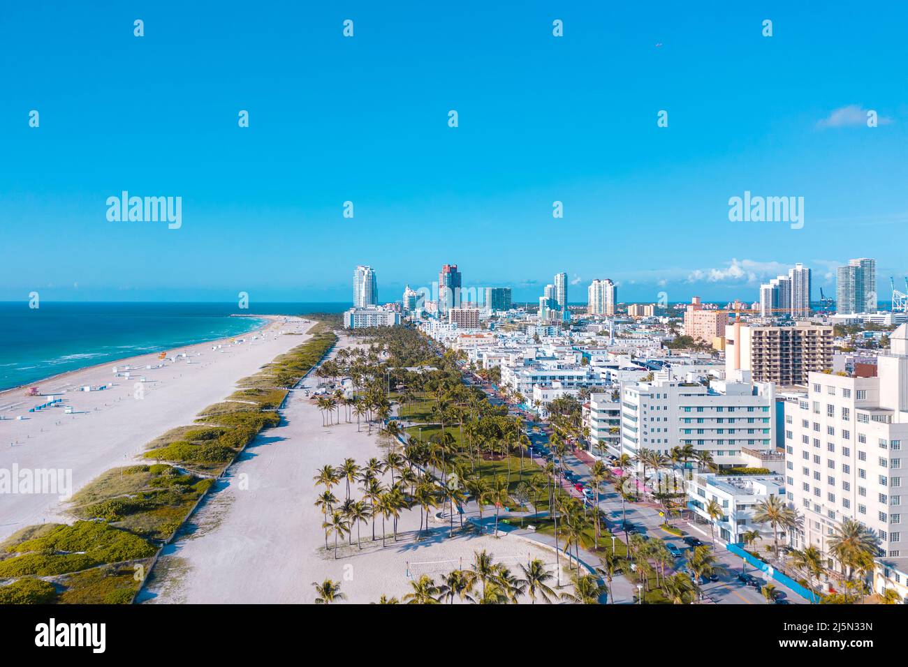 Distrito Art Deco en Miami Beach, Florida Foto de stock