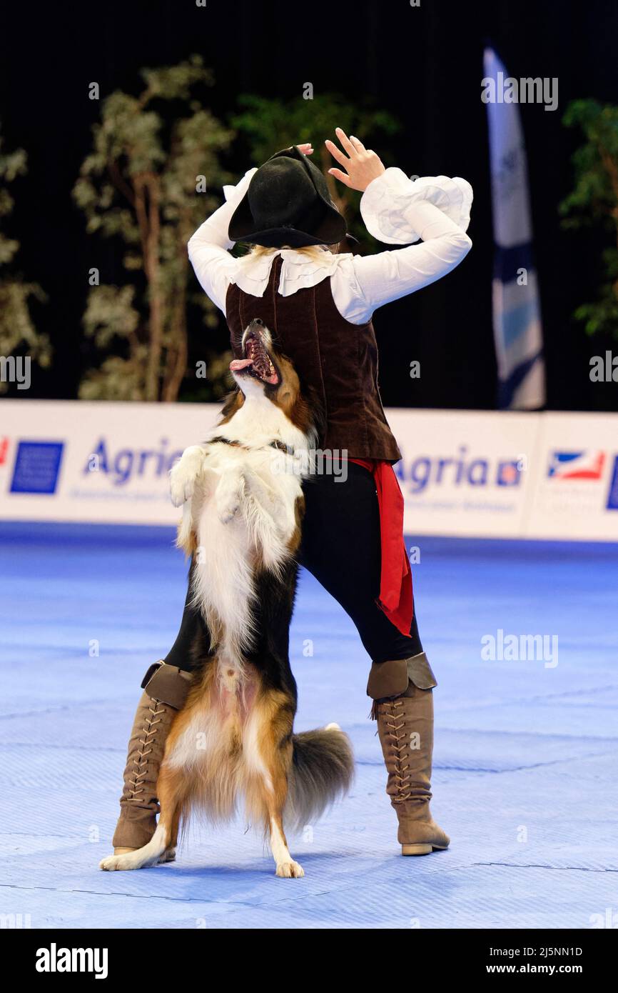 Monika Eslovaca Olsovskaand su perro Bambi, 2nd rango de libre campeonato  mundial de baile de perros 2022. Final 'libre' del campeonato mundial de  danza de perros FCI celebrada en 'Le Tigre' ,