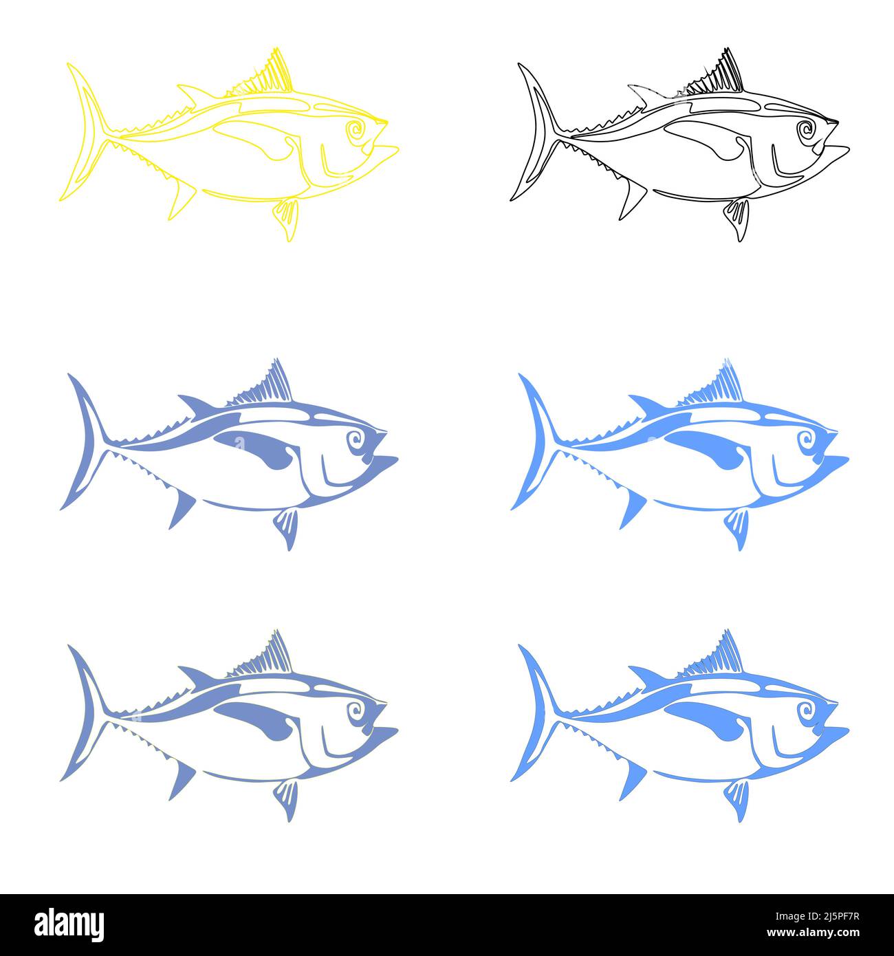 Día Mundial del Atún Vector de atún Pescado estilizado Clipart Ilustración Ilustración del Vector
