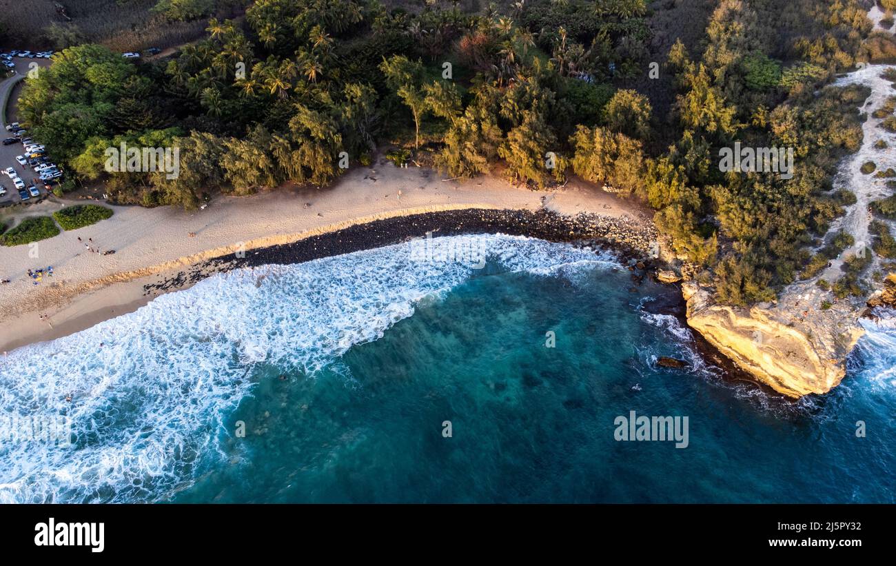 Shipwreck Beach, Koloa, Kauai, Hawaii Foto de stock