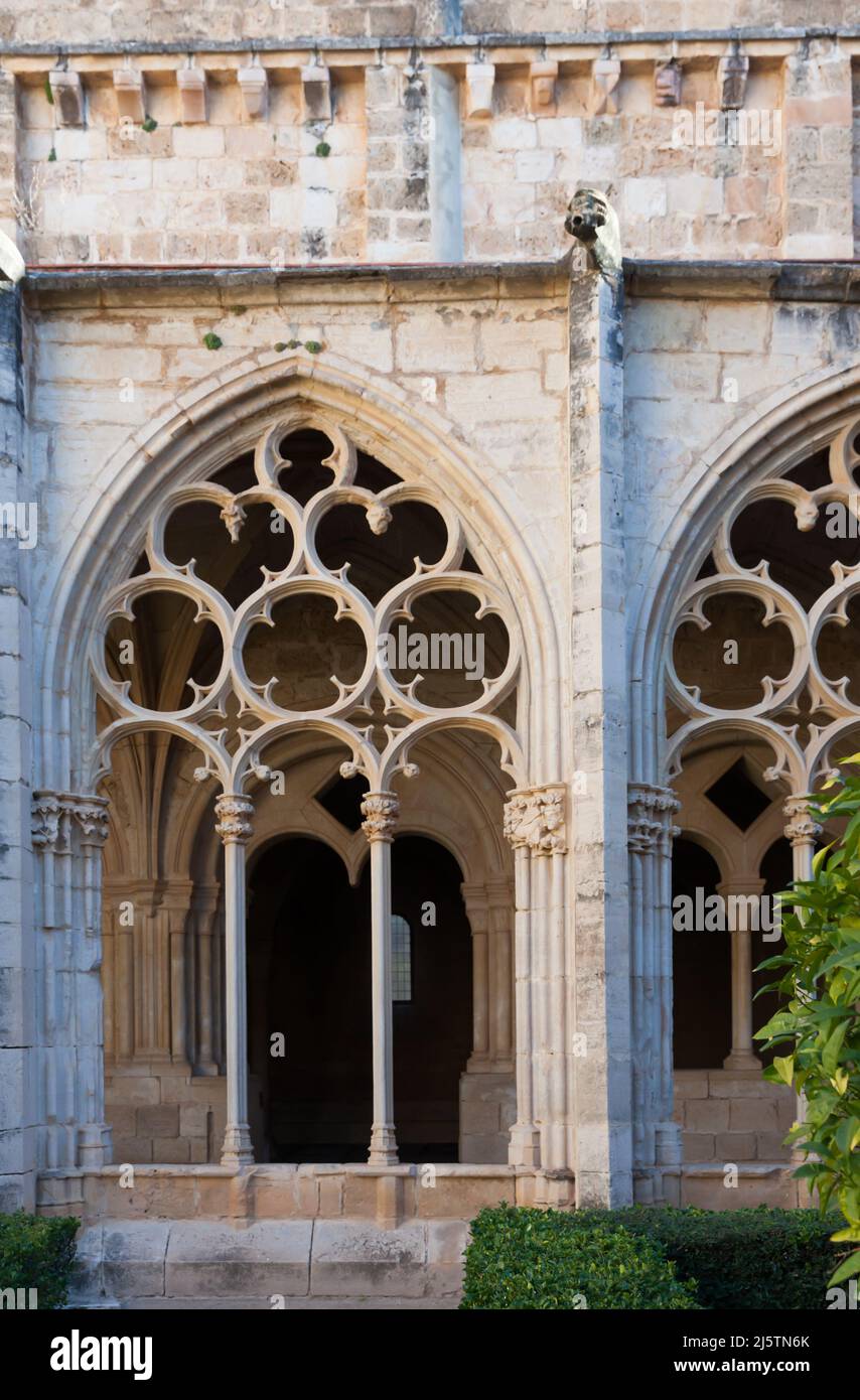 El Monasterio de Santa Maria de Santes Creus. Cataluña, España Foto de stock