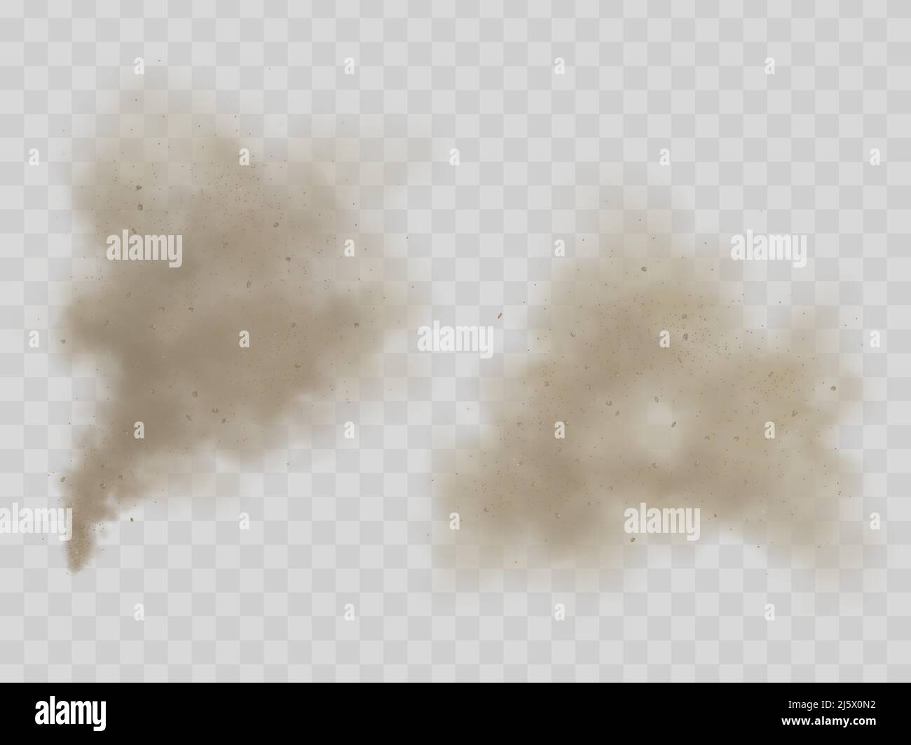Nubes de humo o polvo con partículas microscópicas de suciedad 3D Ilustración vectorial realista aislada sobre fondo transparente. Limpieza de la casa, medio ambiente Ilustración del Vector