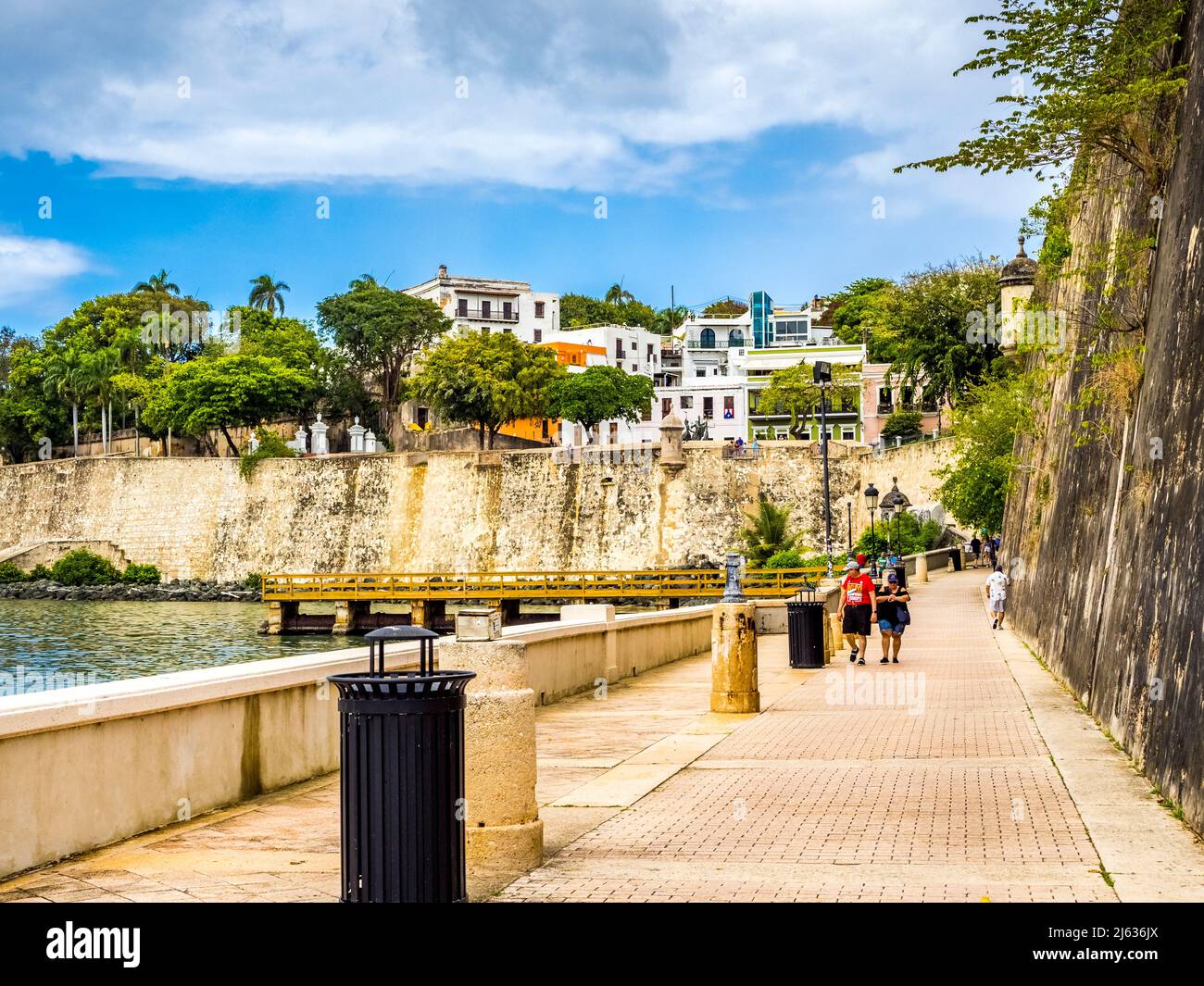 Paseo de la Princesa o paseo de la princesa en el Viejo San Juan Puerto Rico Foto de stock