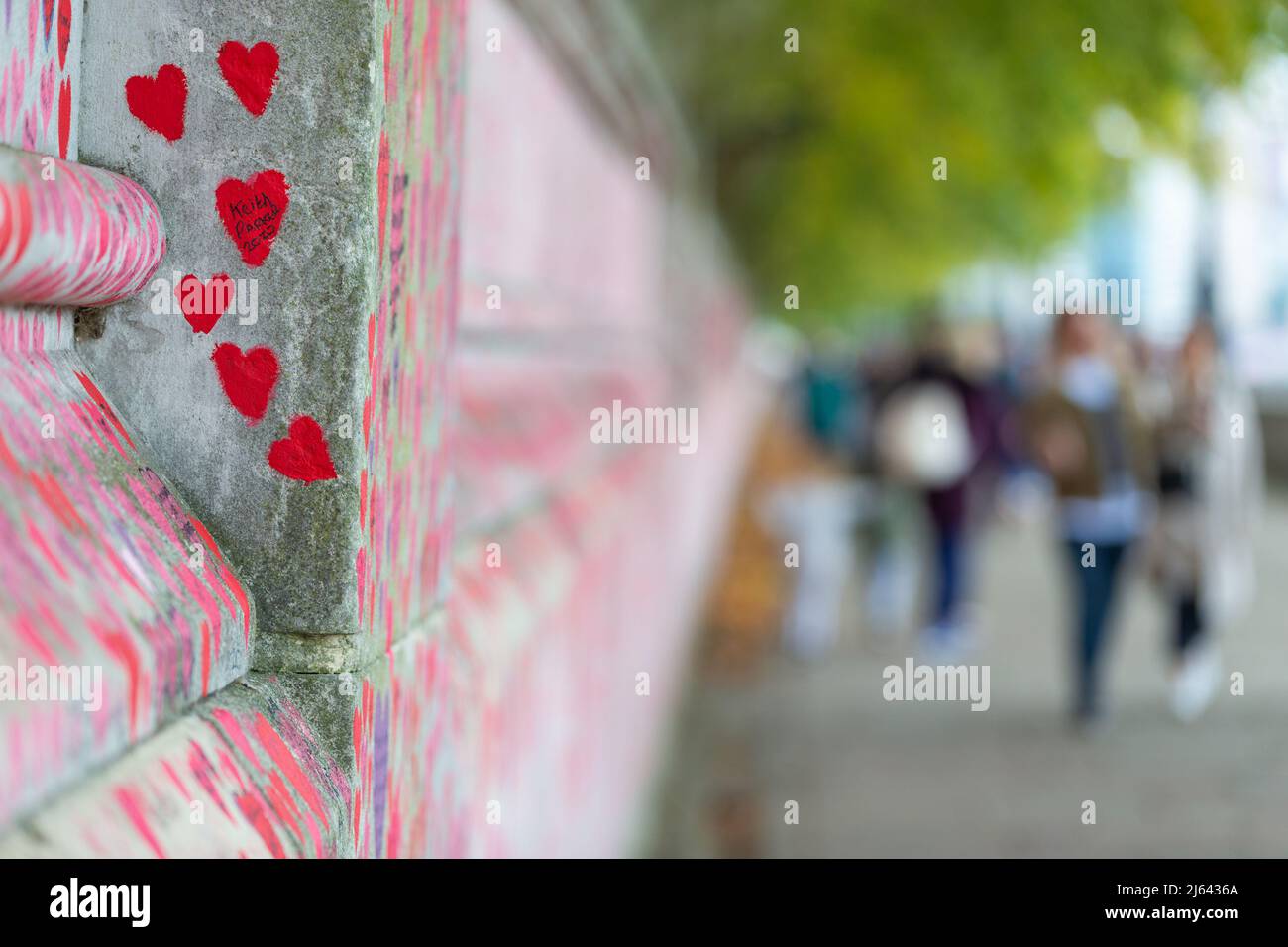 El muro conmemorativo nacional del covid, londres, reino unido Foto de stock