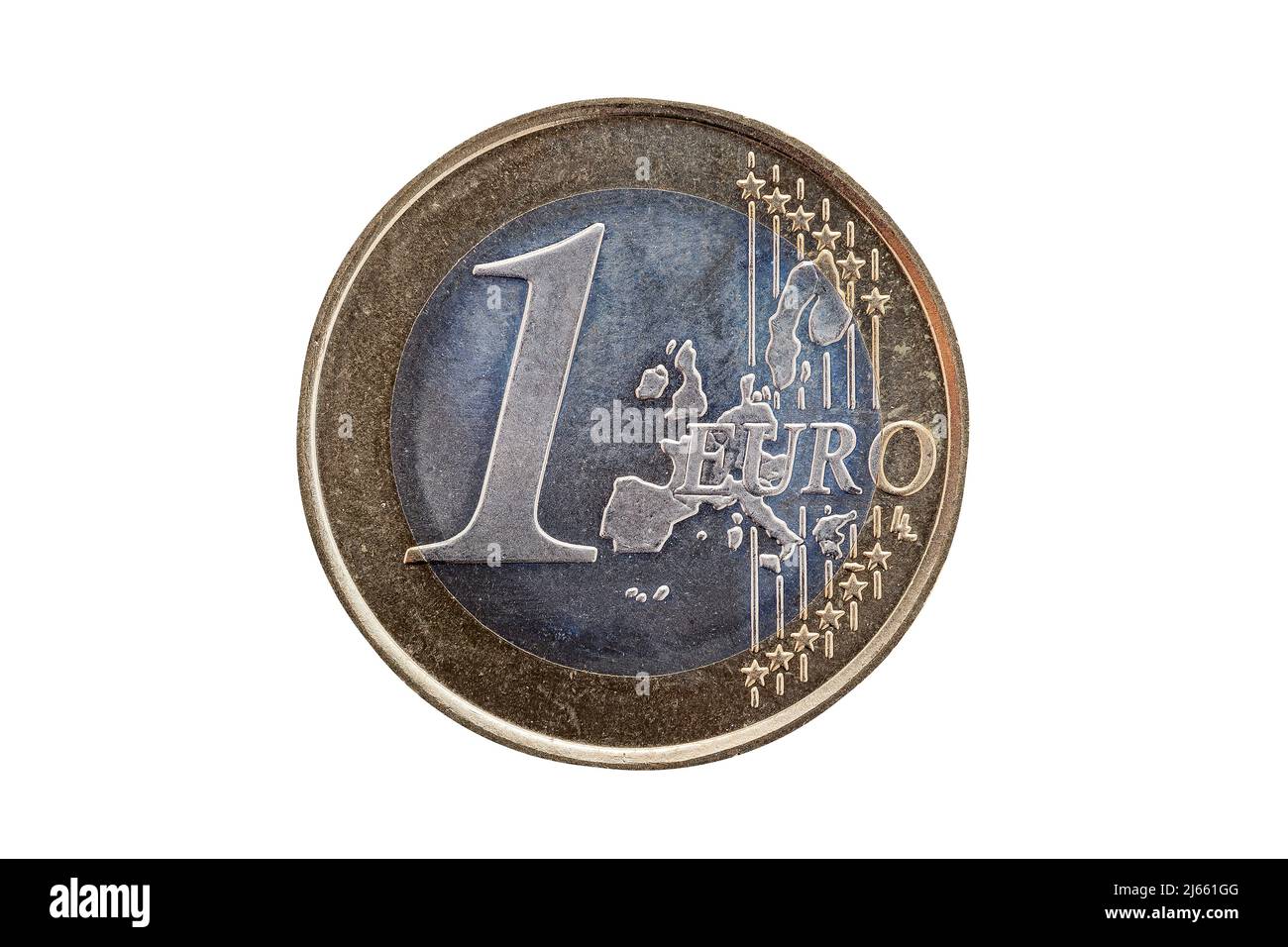 Una moneda de euro de Irlanda (Eire) de fecha 2005 que muestra el
