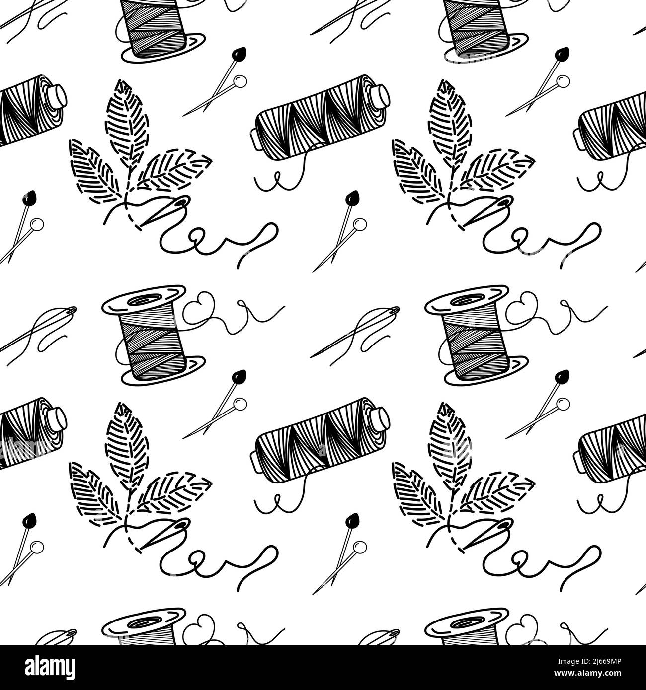 Alfileres de costura Imágenes de stock en blanco y negro - Alamy