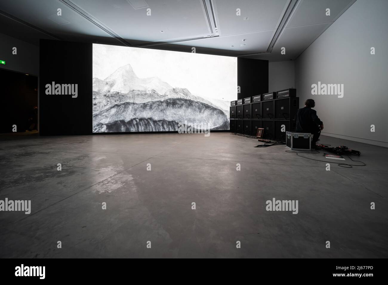 Marco Fusinato, instalación de Desastres, Pabellón de Australia, Pabellón de Australia, 59th Bienal de Arte de Venecia 2002 Foto de stock