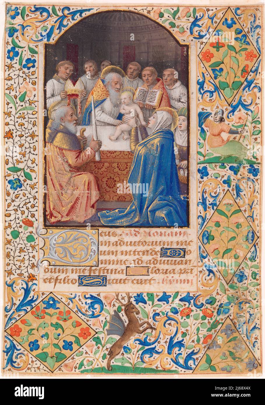 Jean Bourdichon. La Circuncisión de Cristo, de un Libro de Horas, 1470–1480. Foto de stock