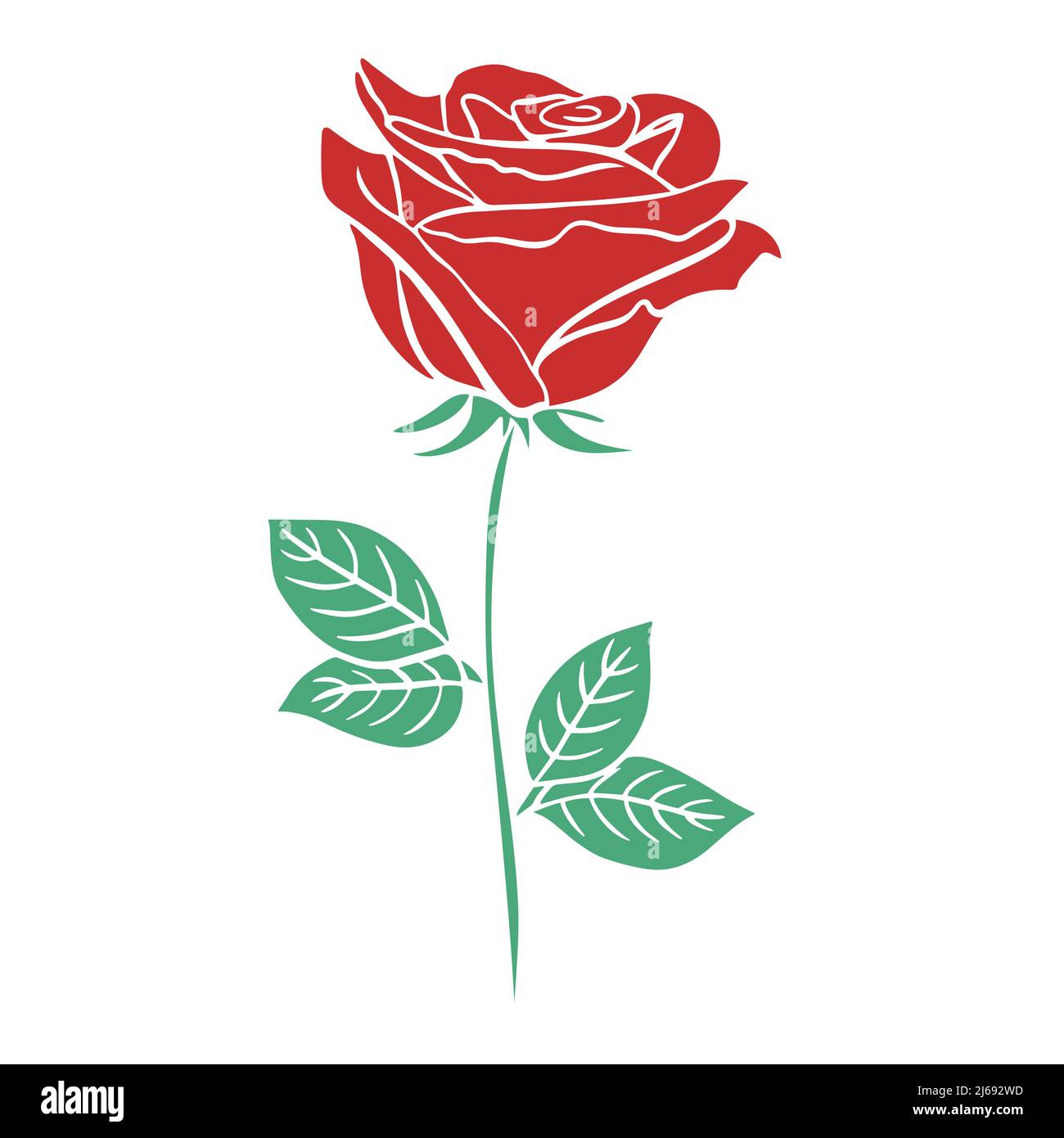 Ilustración de vector de dibujo de galería de símbolos de color rosa roja  Imagen Vector de stock - Alamy