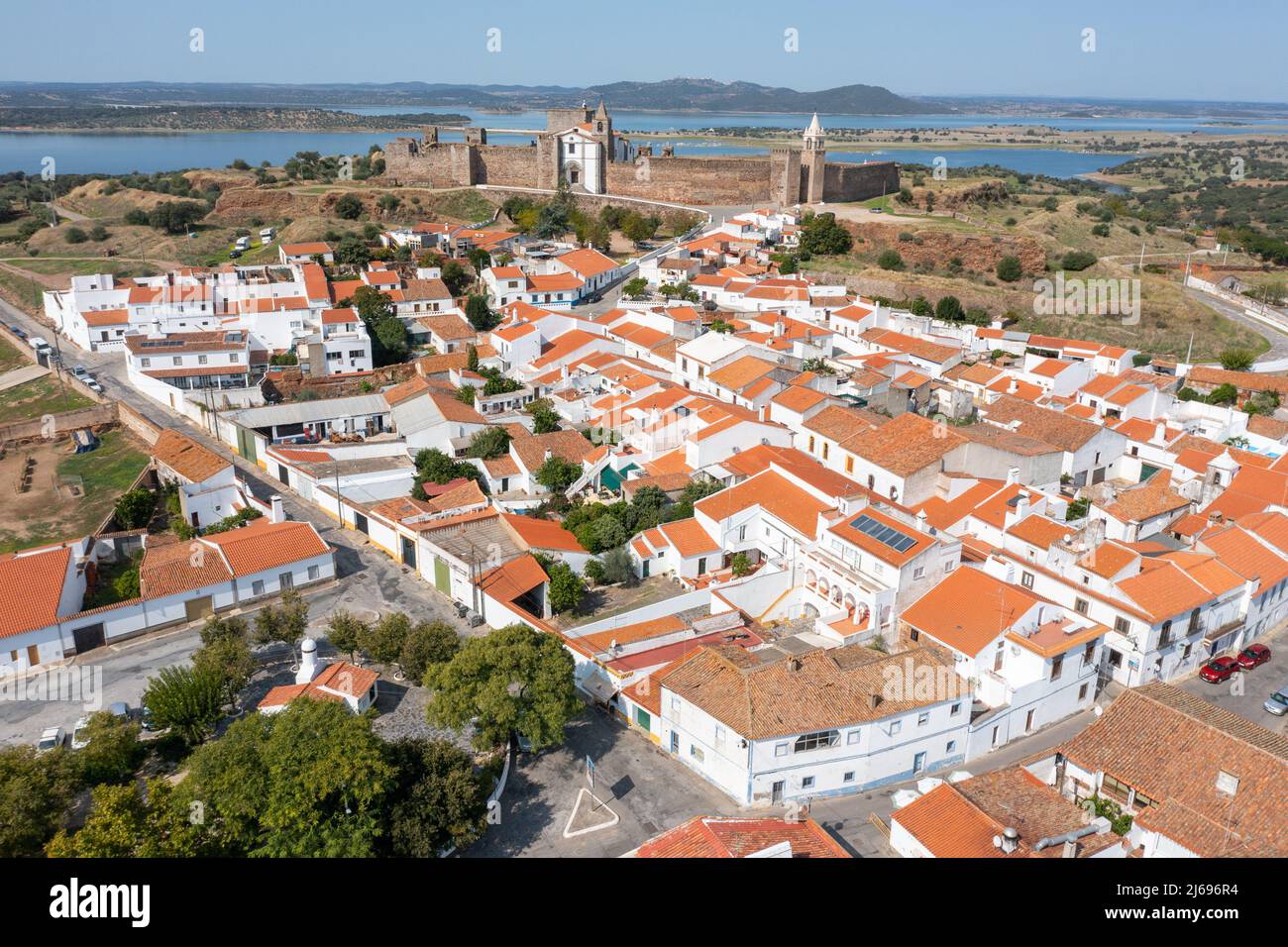 Castelo de Mourão, Mourão, Portugal Foto de stock