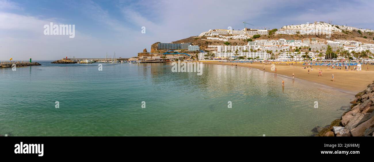 Vista de la playa de Puerto Rico, Playa de Puerto Rico, Gran Canaria, Islas  Canarias, España, Atlántico, Europa Fotografía de stock - Alamy