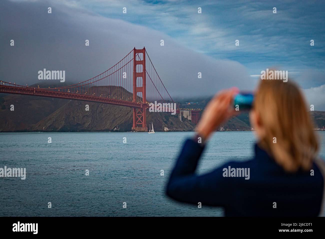 Puente Golden Gate en la bahía de San Francisco, California, Estados Unidos Foto de stock