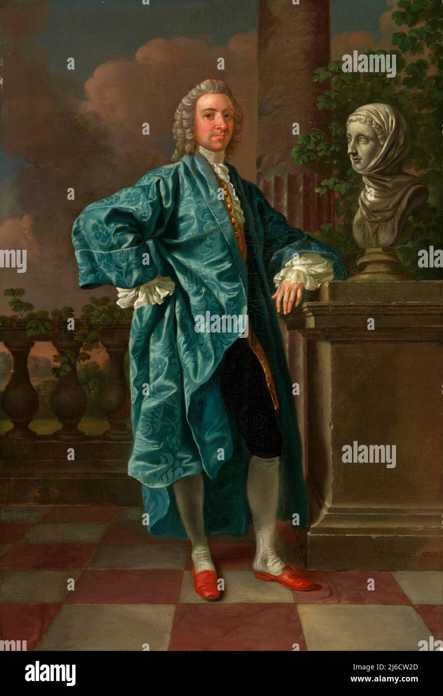 Dr. Charles Chauncey, M.D. por Francis Hayman. 1747. Foto de stock