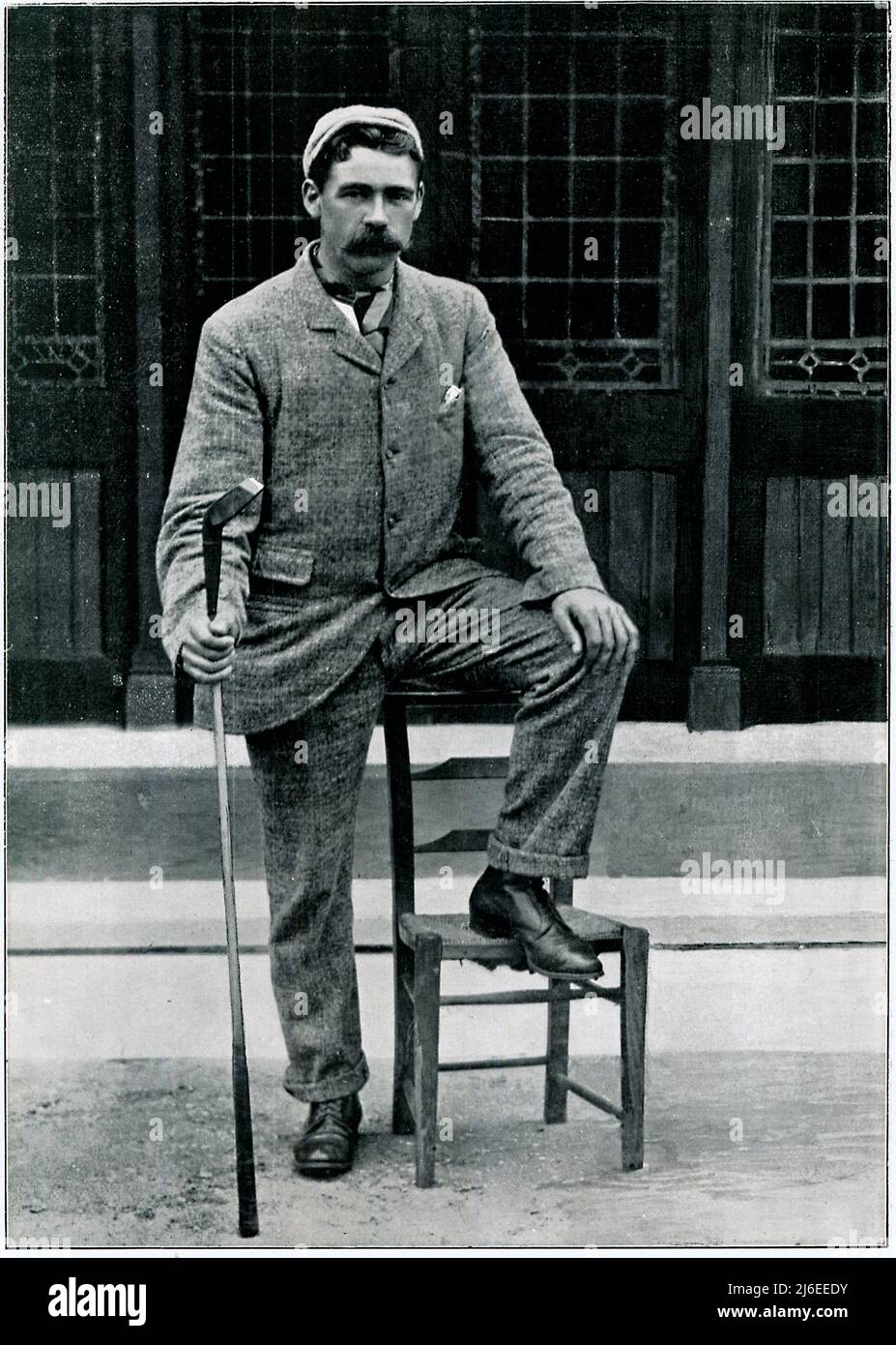 Douglas Rolland, retrato de 1895 del golfista profesional Scots, notable por dos veces el segundo finalista en el Campeonato Abierto Foto de stock