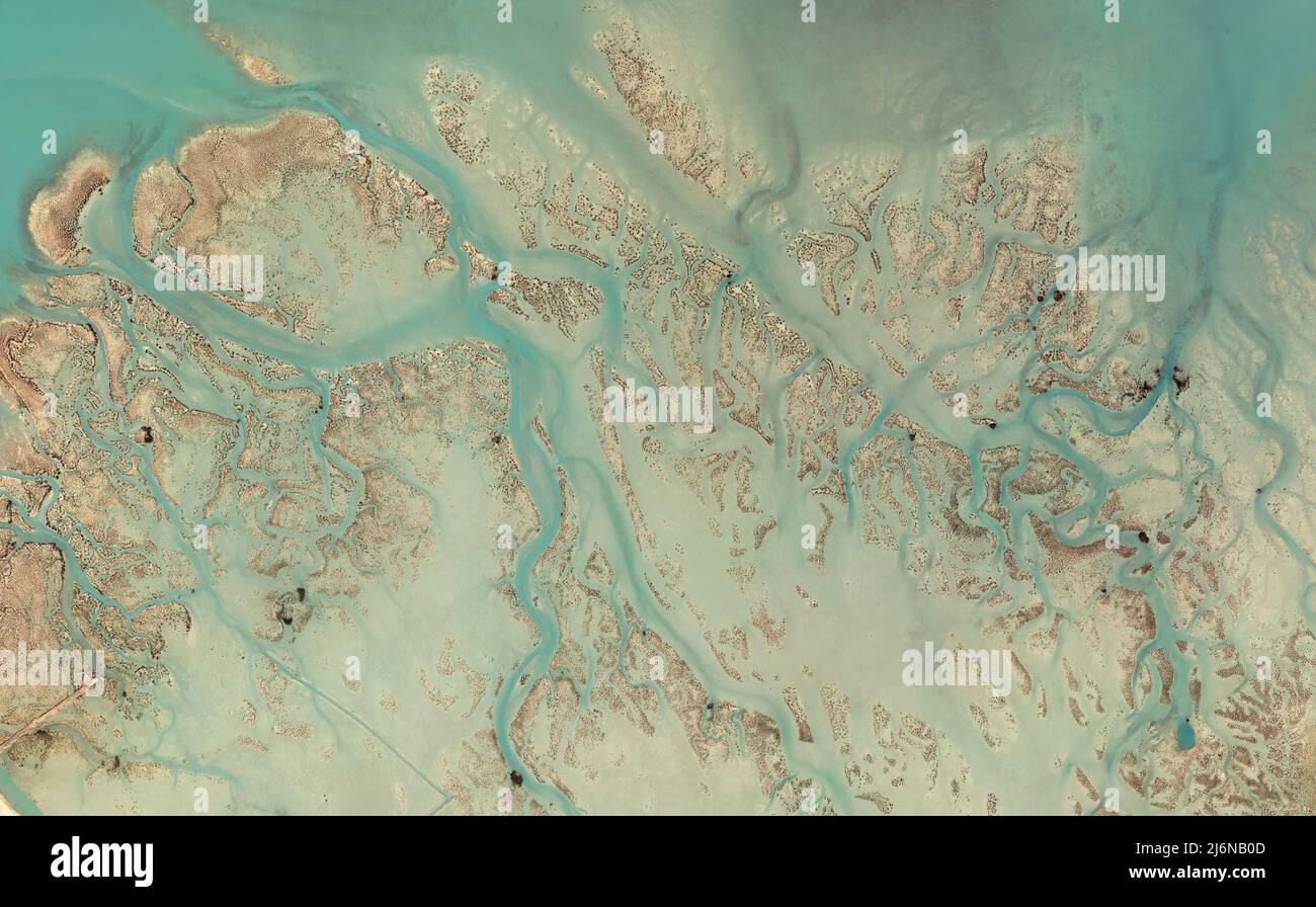 La textura de la vista superior del satélite sobre el océano Fotografía de  stock - Alamy