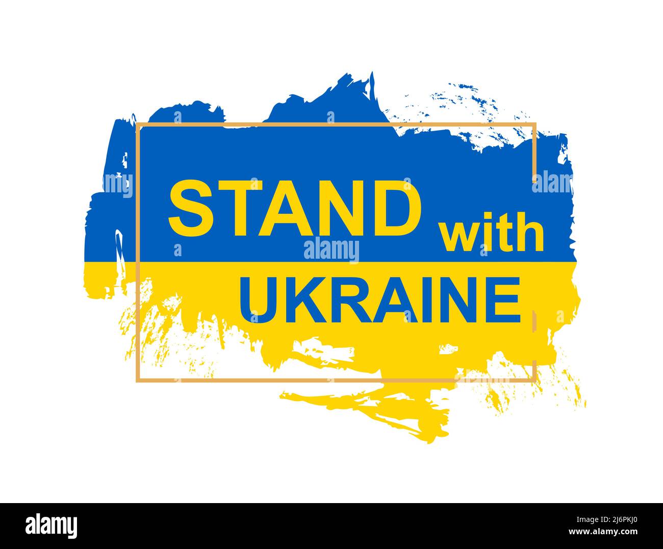 Concepto abstracto de la bandera nacional de Ucrania - Stand with Ukraine, para el diseño de la bandera y de la tela, ilustración del vector cerca-up Ilustración del Vector