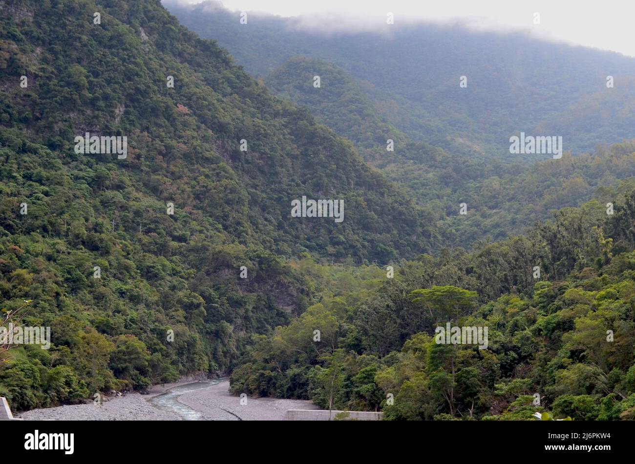 Área de recreación del Bosque Nacional Zhiben en el sureste de Taiwán Foto de stock