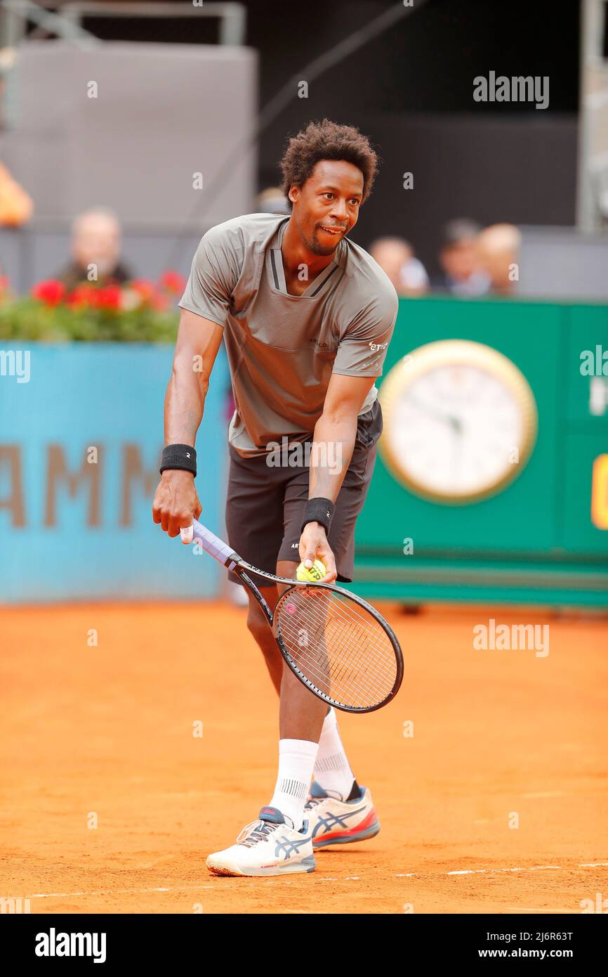 Gael Monfils (FRA), 3 DE MAYO de 2022 - Tenis : Gael Monfils durante los  singles 2nd partido redondo contra Novak Djokovic en la gira ATP Masters  1000 'Mutua Madrid Open tennis