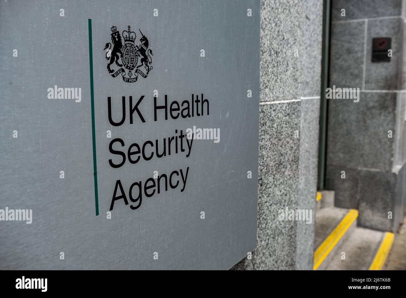 Londres, mayo de 2022: Agencia de Seguridad Sanitaria del Reino Unido, una agencia gubernamental del Reino Unido responsable de la seguridad de la salud pública y la capacidad para enfermedades infecciosas Foto de stock