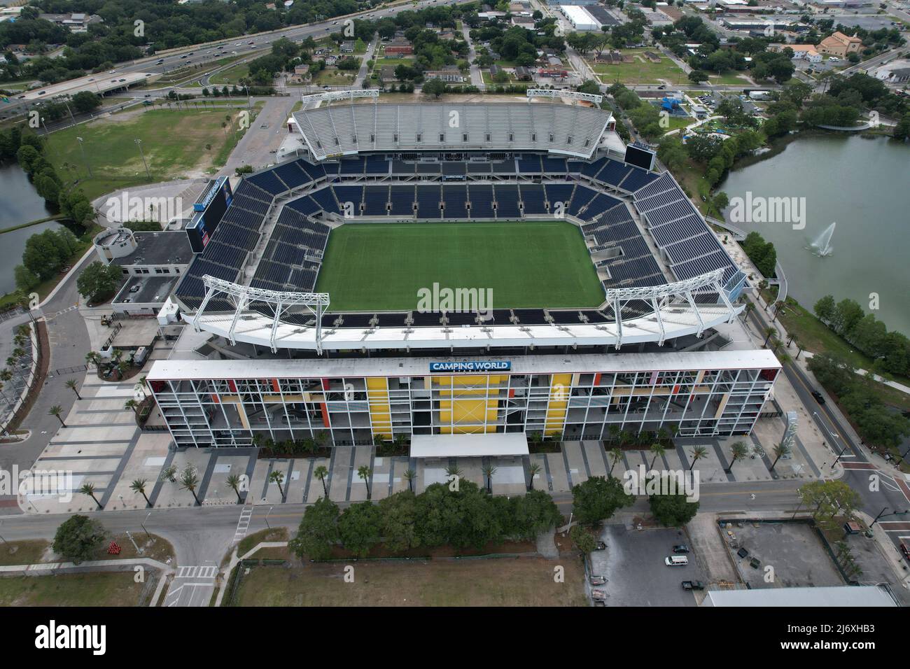 Una vista aérea del estadio Camping World, antes conocido como Orlando