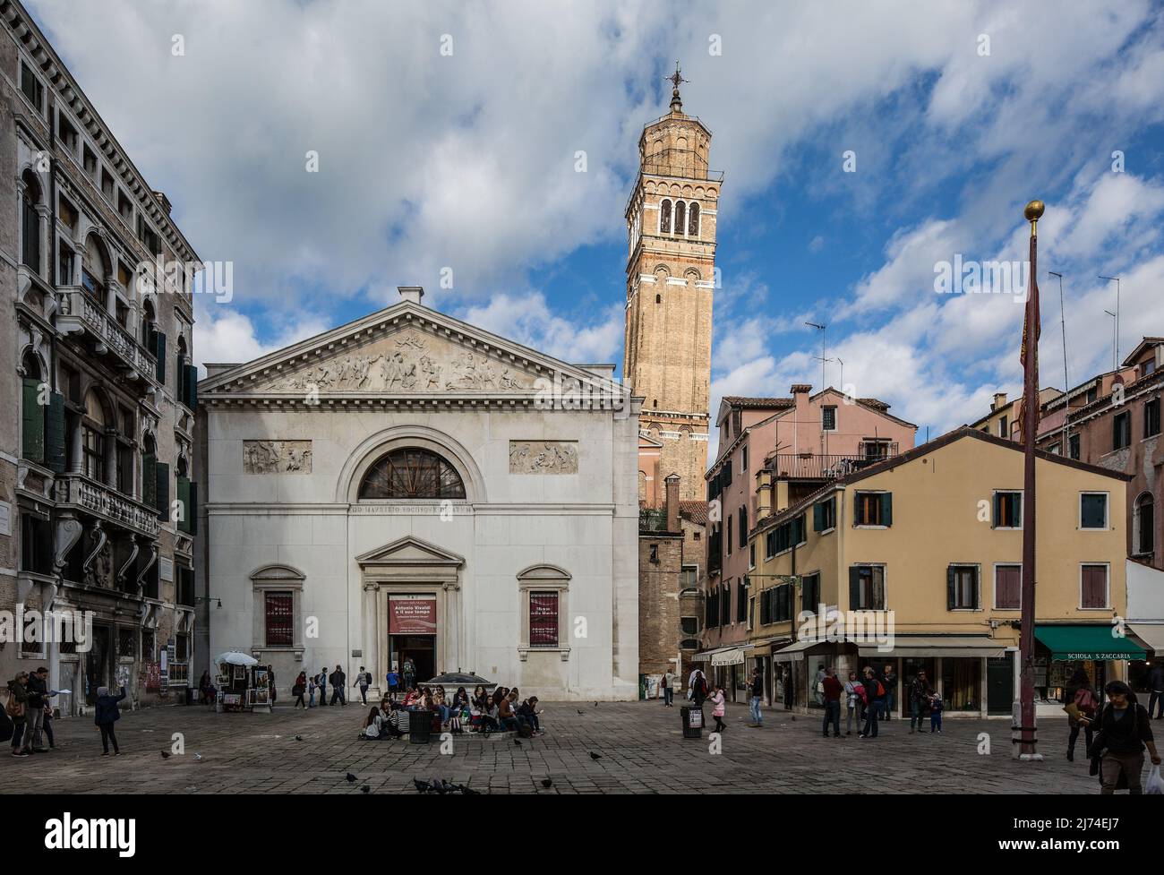 Italien Venedig Kirche San Maurizio -205 heutiges Erscheinungsbild v 1806 im Stil der Revolutionsarchitektur Architekten Gianantonio Selva u Antonio D. Foto de stock