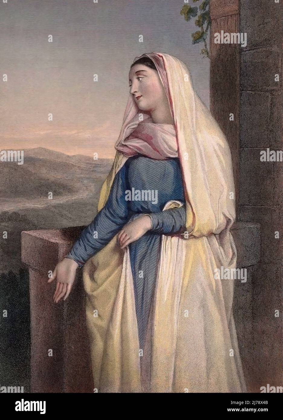 Elizabeth, madre de Juan el Bautista según el Evangelio de Lucas Foto de stock