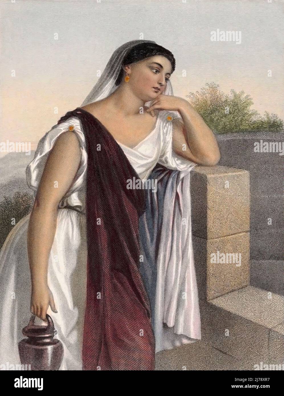 La mujer samaritana, Antiguo Testamento Foto de stock