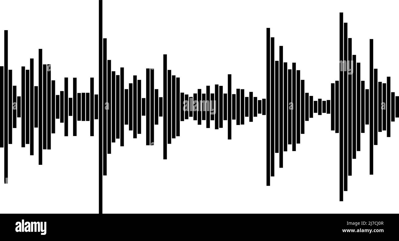 Onda de sonido. Grabación de vibración de voz Elemento aislado, pista de  música negra, forma abstracta de señal estéreo, señal estéreo, sonido  soundwave, ecualizador digital Imagen Vector de stock - Alamy