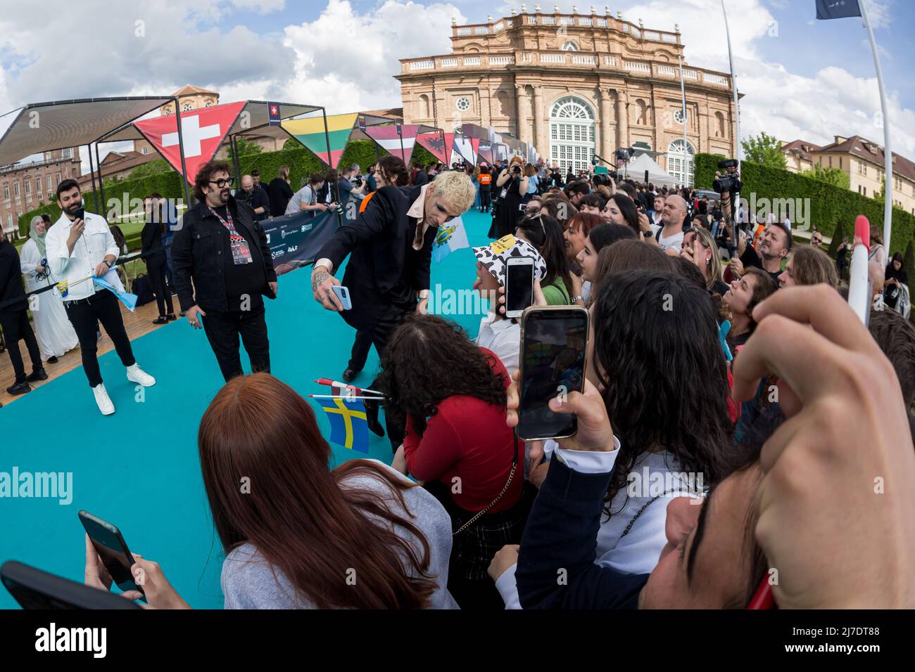 Apertura de la eurovisión en Turín Foto de stock