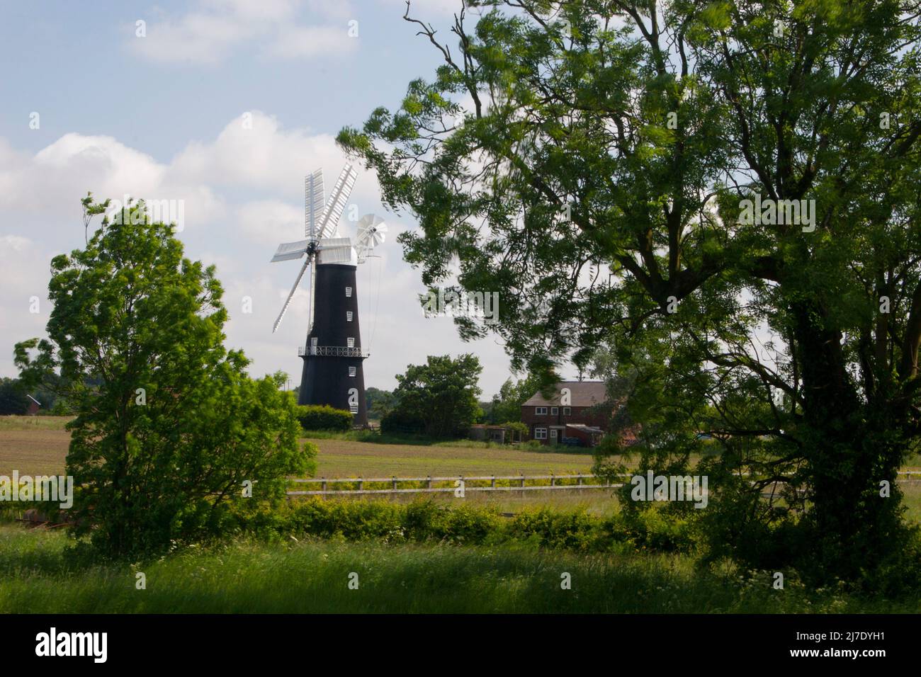 Sibsey Trader Windmill, Lincolnshire, Inglaterra Foto de stock