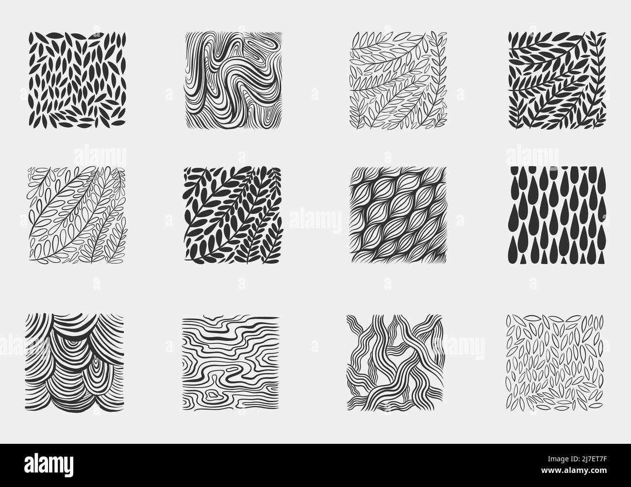 Textura arte tinta dibujo exemples lápiz. Diseño de croquis abstracto en  color negro Imagen Vector de stock - Alamy