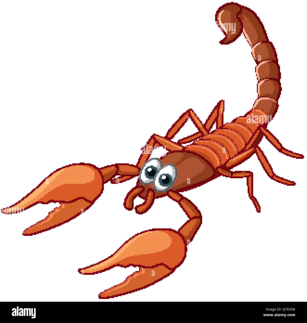 Ilustración de un personaje de dibujos animados de animales escorpiones  Imagen Vector de stock - Alamy