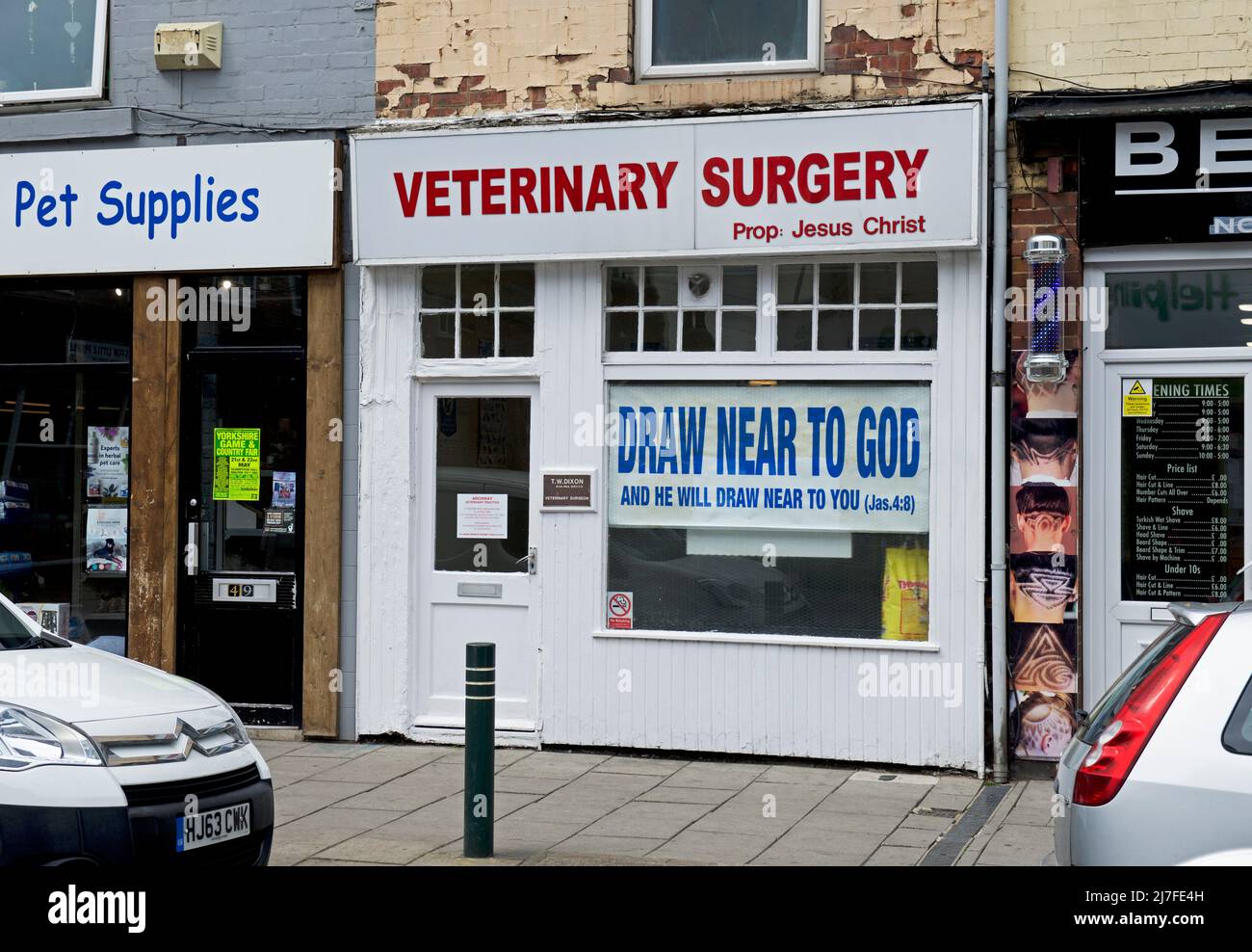 Cirugía veterinaria en Pasture Road, Goole, East Yorkshire, Inglaterra Reino Unido Foto de stock