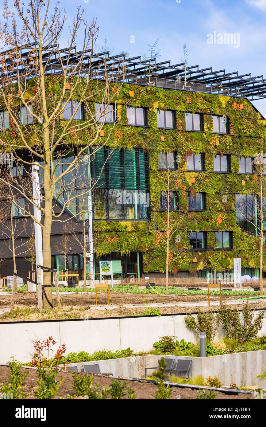 Almere, Países Bajos 3 de abril de 2022 AERES Escuela secundaria verde a la entrada de la