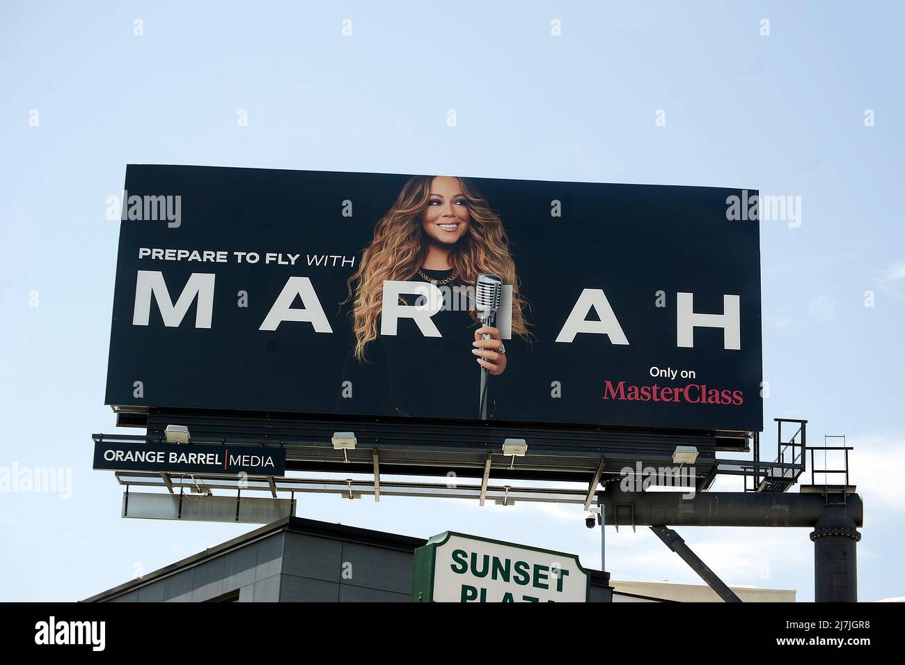 Cartelera Mariah Carey en Sunset Strip Foto de stock