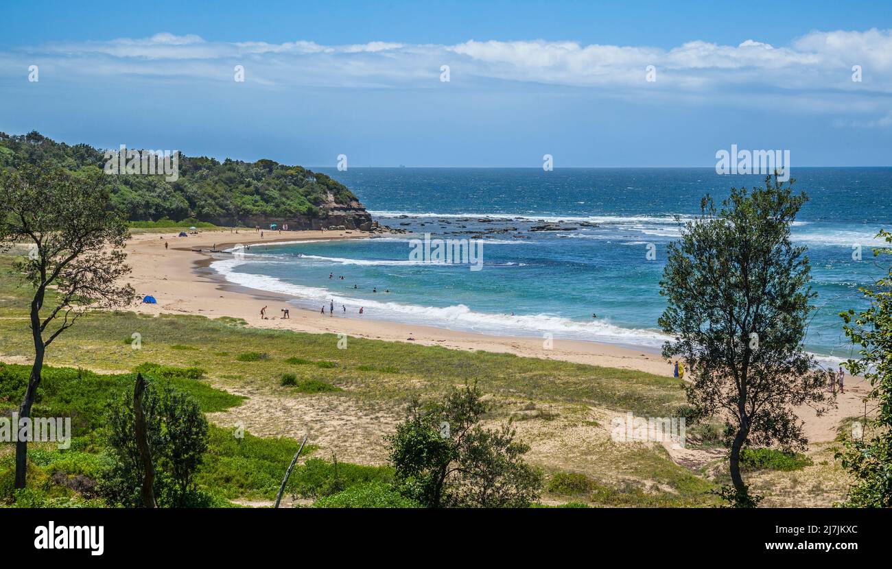 Bateau Bay Beach en la costa central de Nueva Gales del Sur, Australia Foto de stock