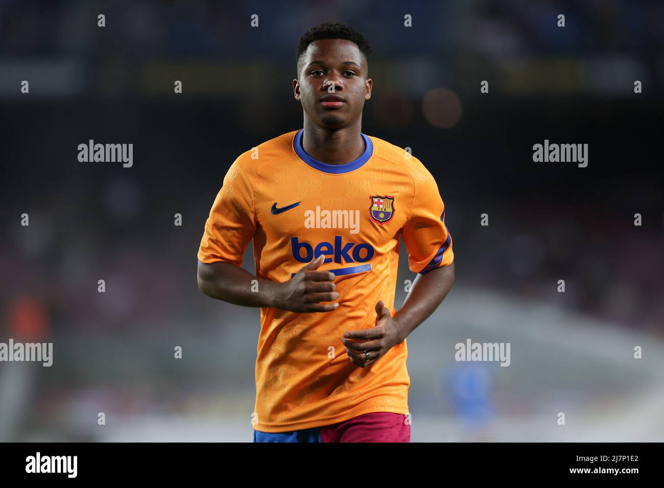 Barcelona, España. 10/05/2022, , Ansu Fati del FC Barcelona durante el partido de Liga entre el FC Barcelona y el Real Celta de Vigoat Camp Nou en Barcelona, España. Foto de stock