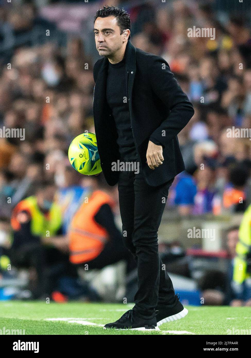Barcelona, España. 10/05/2022, , Xavi Hernández del FC Barcelona durante el partido de Liga entre el FC Barcelona y el Real Celta de Vigoat Camp Nou en Barcelona, España. Foto de stock