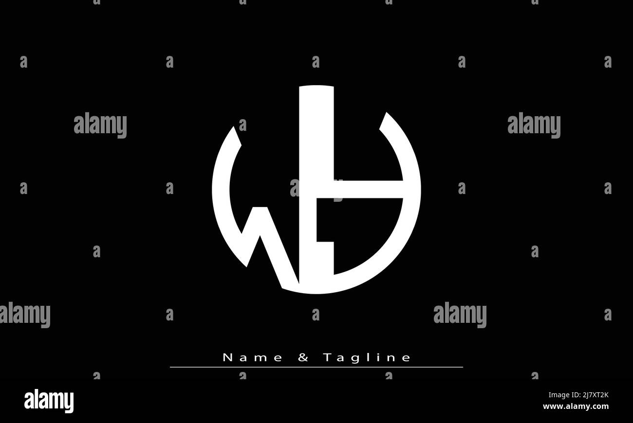 Letras del alfabeto Iniciales Logotipo del monograma WY , YW Ilustración del Vector