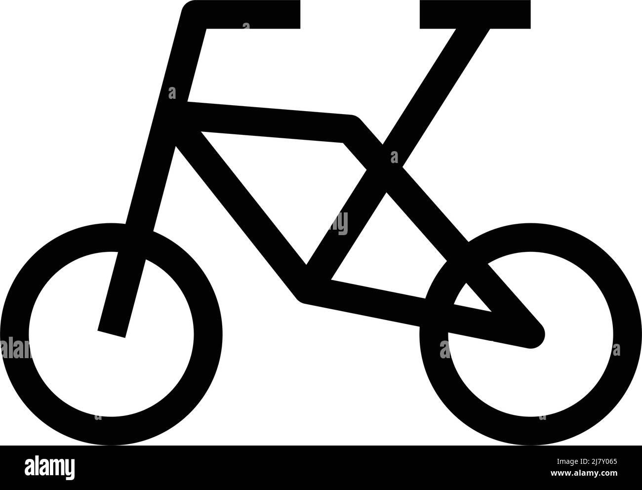 Icono de silueta de bicicleta. Vehículo. Vector editable. Ilustración del Vector
