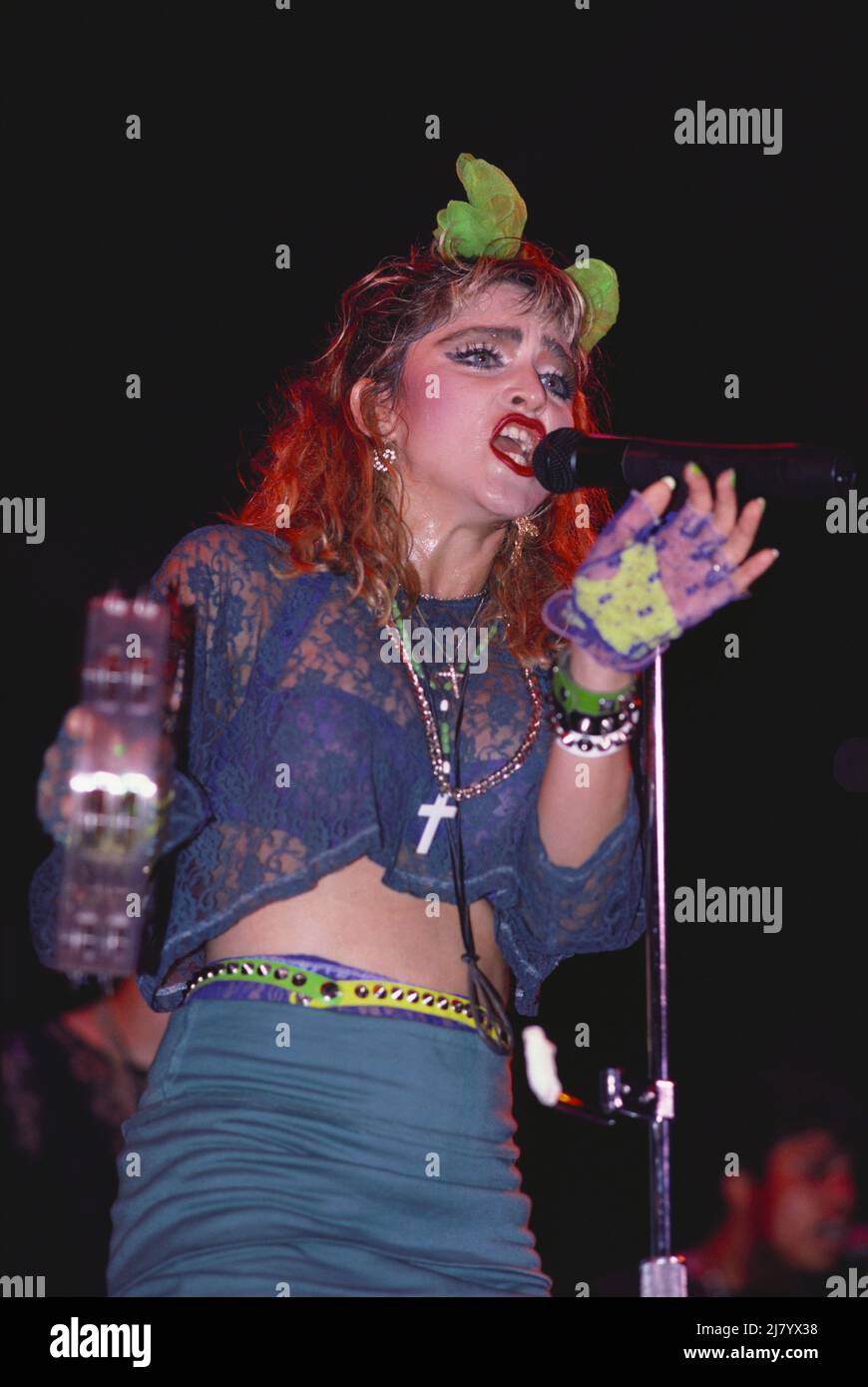 Madonna, La Virgen Tour, 1985 Foto de stock