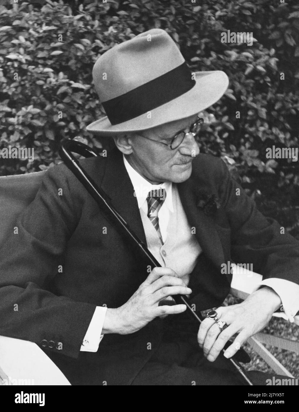 James Joyce, escritor modernista irlandés, 1938 Foto de stock