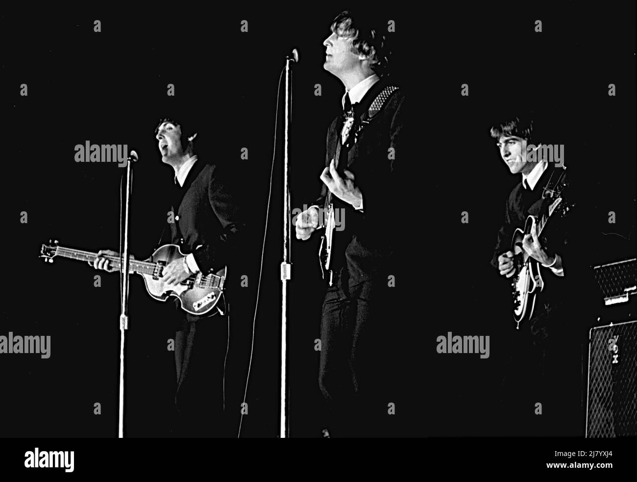 Beatles en concierto, 1964 Foto de stock
