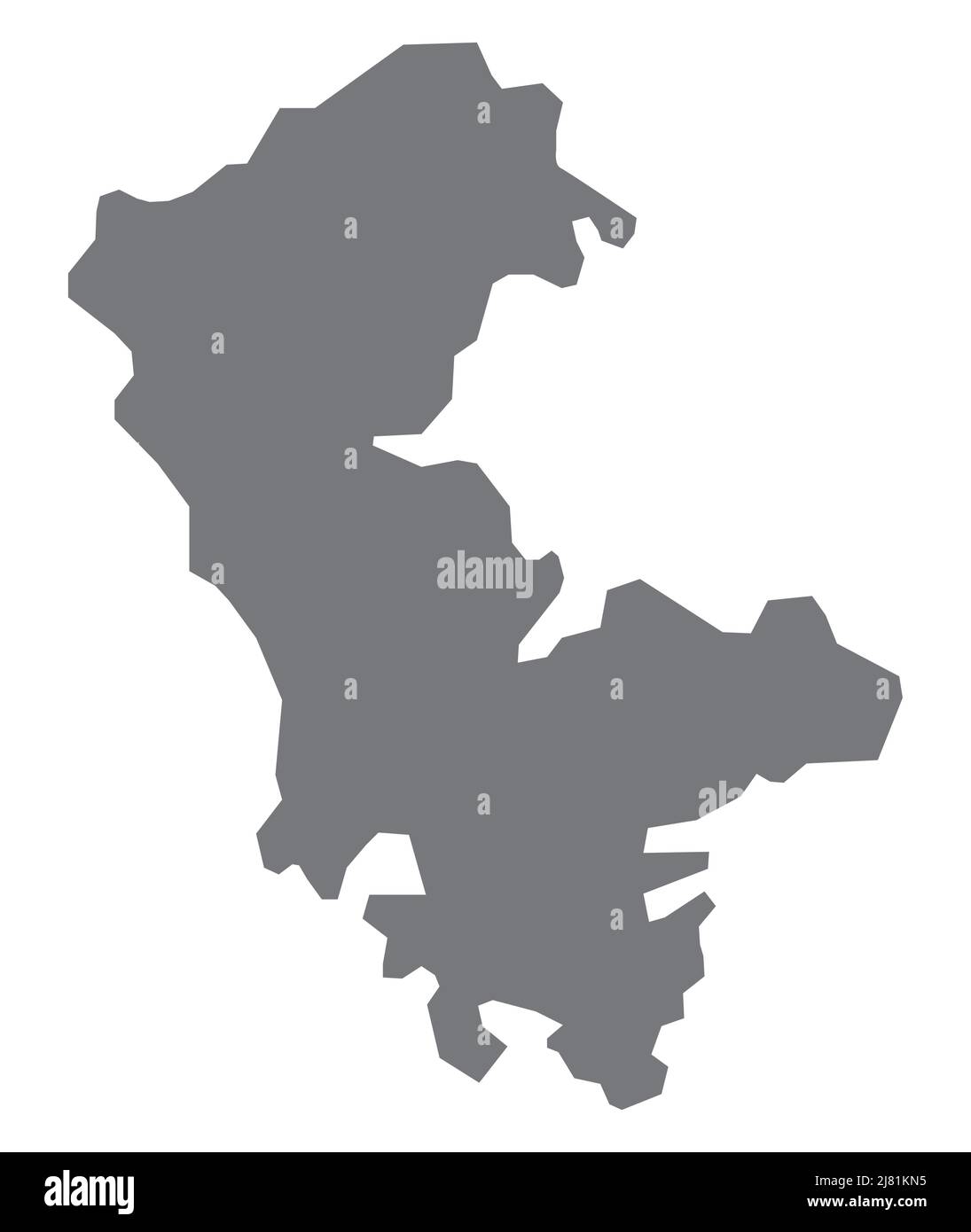 Nagorno-Karabaj mapa gris Ilustración del Vector