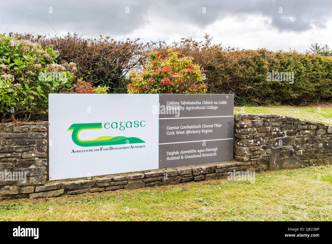 Entrada al Clonakilty Agricultural College, Darrara, Clonakilty, West Cork, Irlanda. Foto de stock