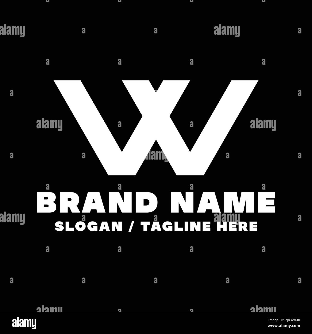 Plantilla de diseño del logotipo de la letra W. Este logotipo es muy adecuado para cualquier