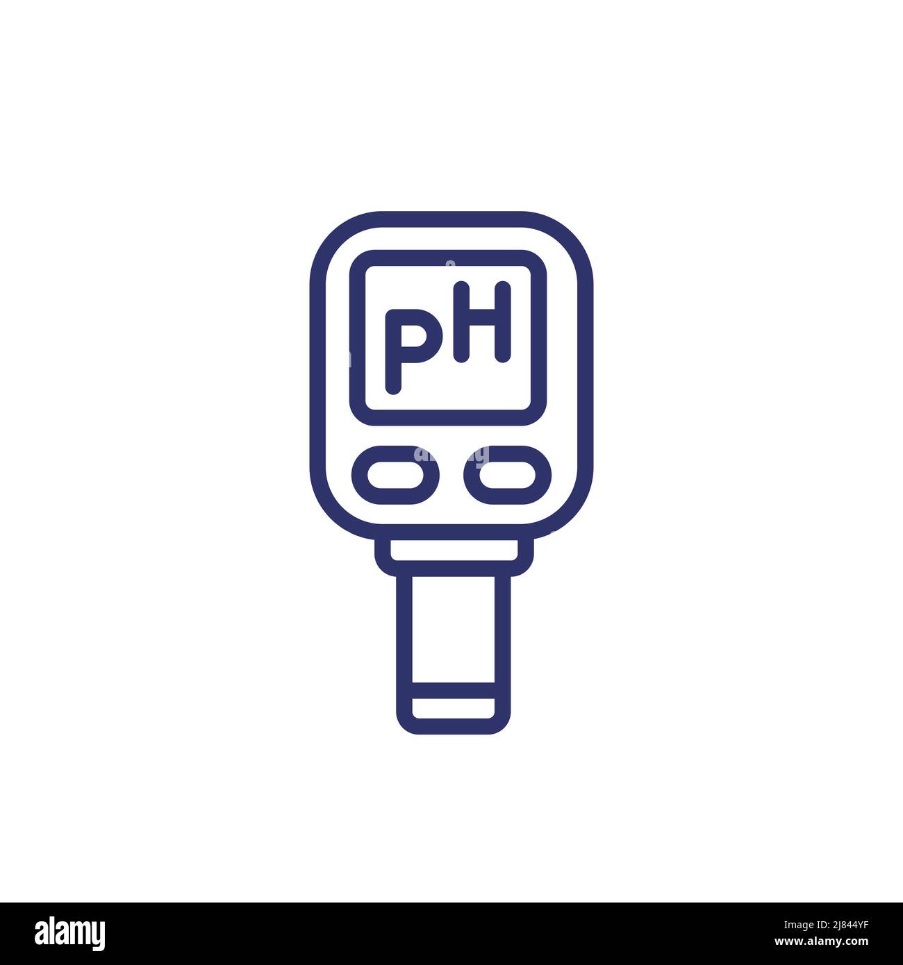 icono de línea del medidor de ph en blanco Imagen Vector de stock - Alamy