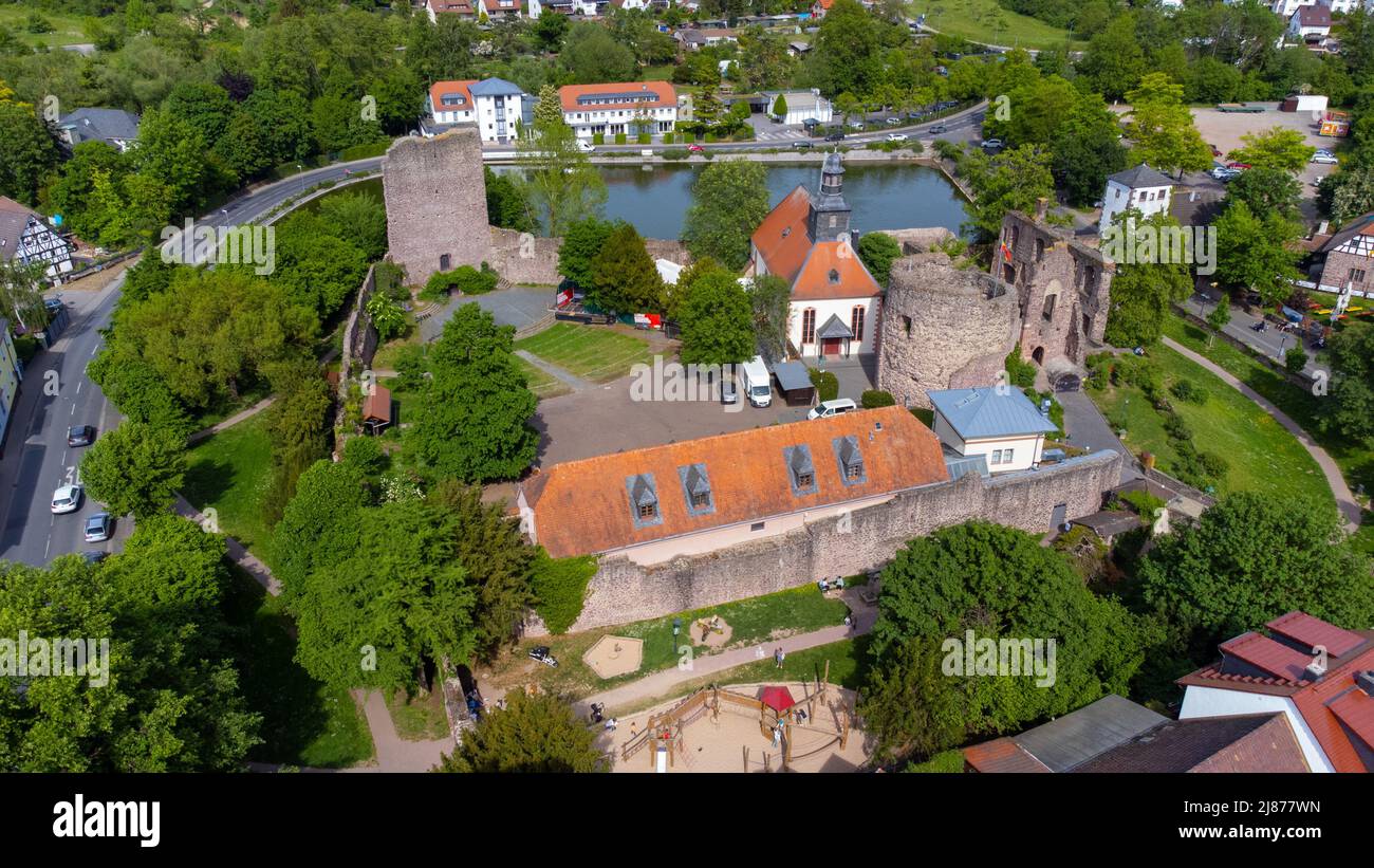 Burg Hayn, Castillo, Dreieich, Alemania Foto de stock
